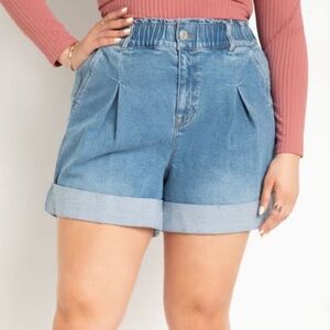 Eloquii Denim Blue Women's Shorts